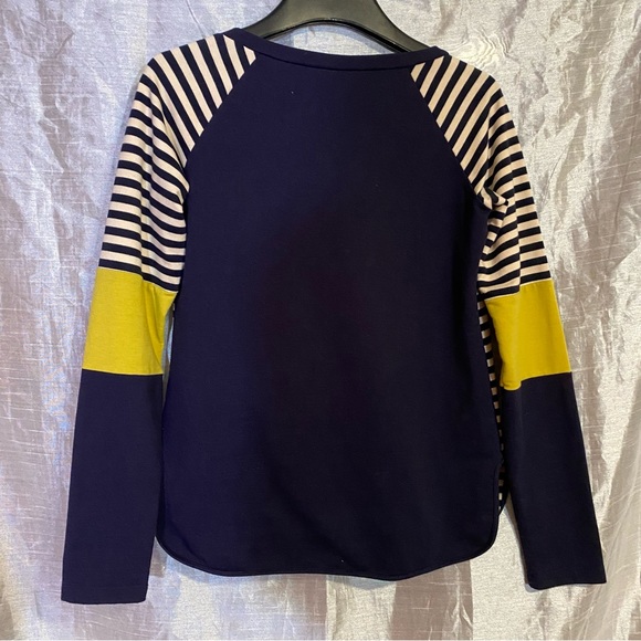 People Like Frank color block 1/4 zip top SZ M, GUC, striped with curved… - Picture 5 of 8